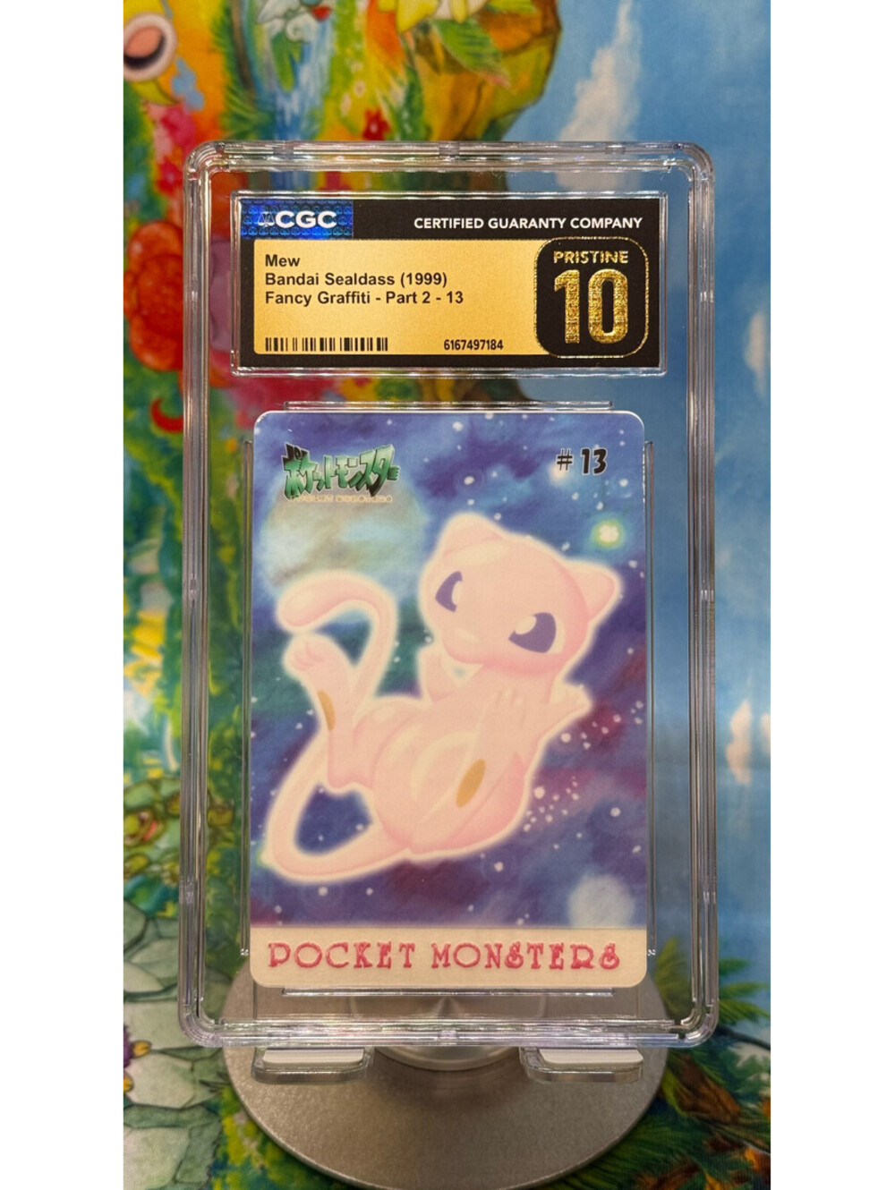 Mew Bandai Sealdass #13 1999 Fancy Graffiti CGC 10 Pristine